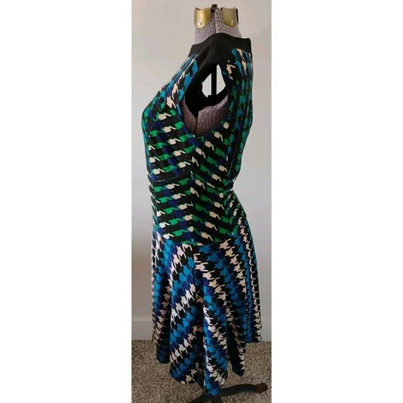 Gabby Skye Houndstooth Knit Dress Women's sz 4 Career Office Work Party NWT - Picture 4 of 11